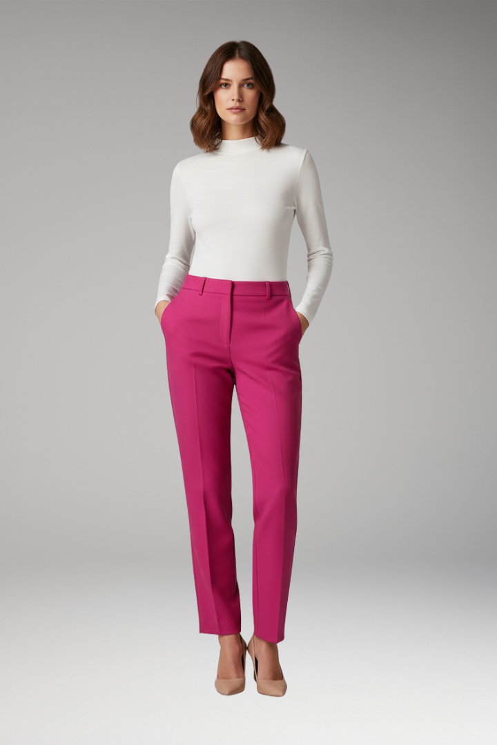 Women's Straight Pants with Crease-Free Surface