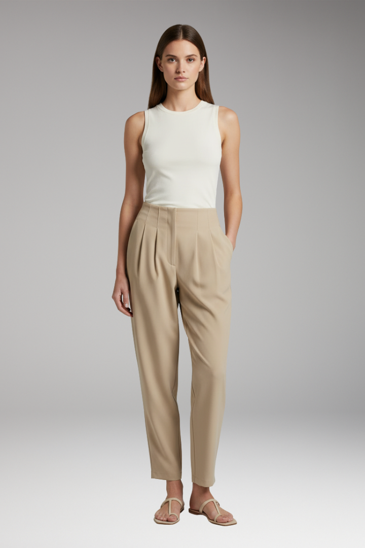 Women's Straight Pants with Crease-Free Surface