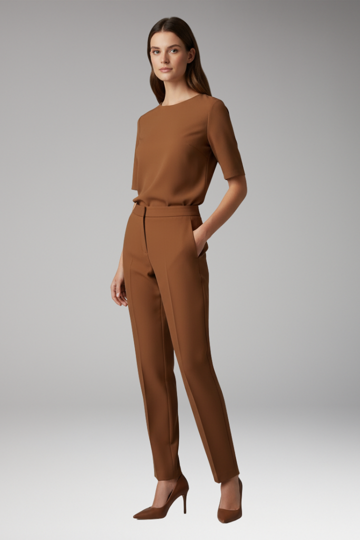 Women's Straight Pants with Crease-Free Surface