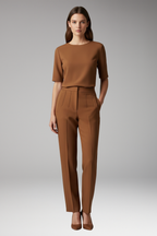 Women's Straight Pants with Crease-Free Surface