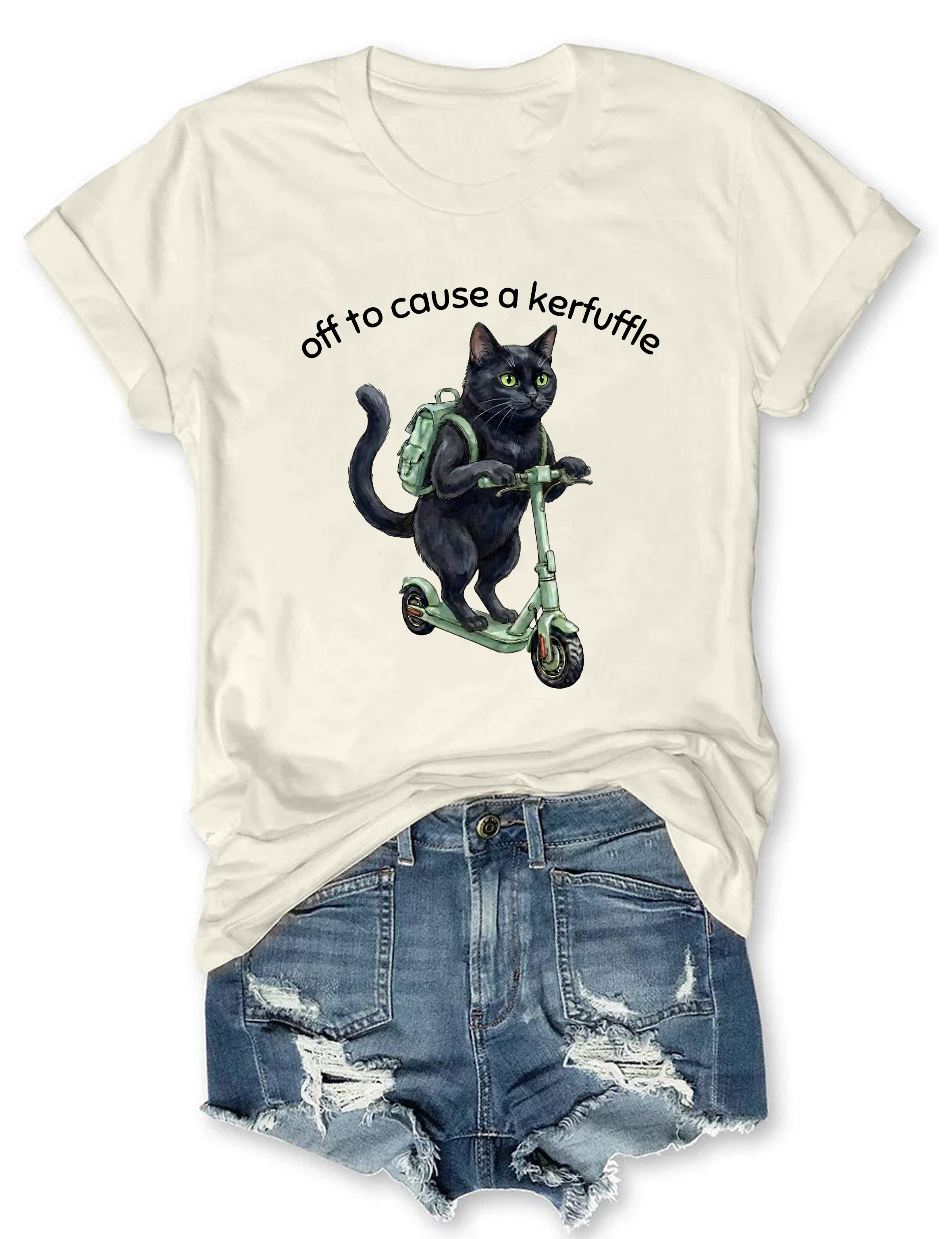 T-shirt graphique humoristique prêt à faire des vagues, citation sarcastique 